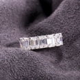 thumbnail image 2 of Oryn Jewelry 1.9 Ct Emerald Cut Moissanite Ring - 14K White Gold Plated Ring - Full Eternity Engagement Ring - Anniversary Gift for Women, 2 of 6