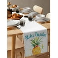 thumbnail image 3 of Summer Pineapple Burlap Cotton Table Runner 13x48 Inches Long, Watercolor Modern Art Tropical Fruit Farmhouse Table Runners, Outdoor Dining Tablecloths Decor for Baby Shower/Party/Wedding, 3 of 6
