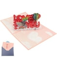 thumbnail image 1 of 1 Set Greeting Cards Blessing Card 3D Anniversary Cards Valentine's Day Cards, 1 of 7