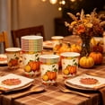 thumbnail image 5 of Yhmxh 16Pcs Fall Disposable Paper Cups Thanksgiving Party Supplies, Pumpkin Maple Leaf Printed Party Cups, Autumn Harvest Themed Beverage Cups for Hot Cold Drinks, Thanksgiving Dinner, Fall Festival, 5 of 6