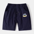 thumbnail image 2 of Gubotare Toddler Little Baby Boys Summer Casual Denim Jeans Shorts Elastic Waist Short Bottoms Pants 5T 6T (Navy,5-6 Years), 2 of 8