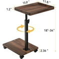 thumbnail image 4 of Table d'Appoint en Forme de C à Hauteur Réglable, Plateau TV Pivotant à 360° pour Petits Espaces, Tables d'Appoint Roulantes pour Salon, Chambre, Chevet, Chaise, Sofa, Collation (Blanc), 4 of 8