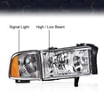 thumbnail image 4 of PIT66 Chrome Housing Amber Corner Headlights Lamp Fit For 94-02 Ram 1500 2500 3500, 4 of 5