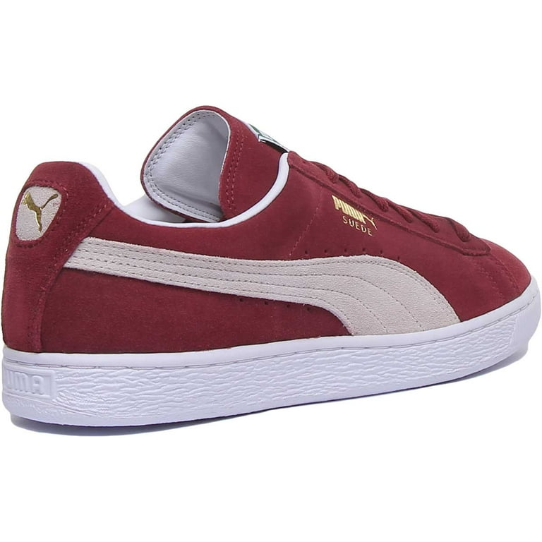 Puma Men s Classic Suede Cabernet White Shoes Walmart