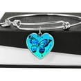 thumbnail image 3 of Your Wings Already Exist - Time To Fly Bangle - Heart Bangle Bracelet - Silver/Gold color, Personalized Engraving Option, 3 of 5
