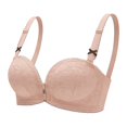 thumbnail image 2 of WHEANG Bras for Women No Underwire Push Up Bra for Small Bust Women's Front Closure Wireless Bra Side Support Anti‑Sagging Comfort Everyday Bra Size M Pink, 2 of 5