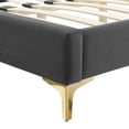 thumbnail image 6 of Platform Bed Frame, Queen Size, Velvet, Dark Grey Gray, Modern Contemporary Urban Design, Bedroom Master Guest Suite, 6 of 10