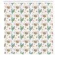 thumbnail image 3 of Ambesonne Christmas Shower Curtain, Sloths Holiday Socks, 69"Wx75"L, Seafoam Dark Tan, 3 of 5