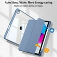 thumbnail image 6 of KVTVOU Case for iPad (A16) 11th Generation 11 inch 2025, iPad 10th Generation 10.9 inch 2022 with Pencil Holder, Clear Transparent Back Shell with Shockproof Cover, Auto Sleep/Wake, Blue, 6 of 9