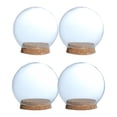 thumbnail image 1 of de 4 terrarios de campana de decorativo con base de, 1 of 6
