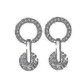 thumbnail image 1 of Pendientes de botón con incrustaciones de diamantes de imitación y círculos huecos para mujer, regalo de joyería, 1 of 1