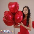 thumbnail image 3 of PMU Valentine's Day Red Heart Shaped 18 Inches Mylar - Foil Balloons Valentine's Day, Proposal, Special Events, Photo Props Party Decoration and Accessories (5/Pkg) Pkg/1, 3 of 13