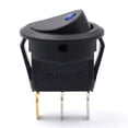 thumbnail image 4 of 3 Models LED DIY Round Light Rocker Switch Power Button Switches (Blue), 4 of 6