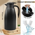 thumbnail image 4 of 2 Pcs 68 oz Thermal Coffee Carafe Insulated Stainless Steel Coffee Carafe for Hot Liquids Vacuum Thermal Pot Creamer Carafe Dispenser with Brushes Keeping Hot 12 Hours(Black), 4 of 5