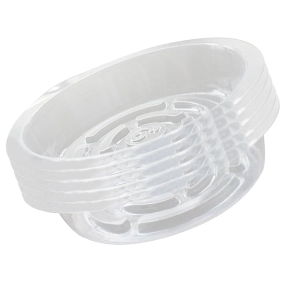 5 Pack Clear Plant Saucer Drip Trays for Indoors Outdoors, 6 in Plastic Flower Plant Pot Saucer