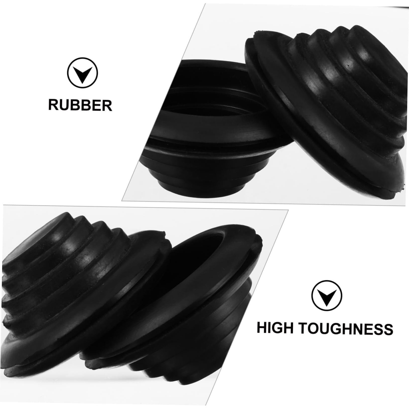1set Guard Coil Cable Hole Cover Drill Hole Wire Grommets Wire Protection Gasket Table Wire Hole Cable Management Grommet Refillable Caulk Tube Gasket Kit Wires Rubber 10pcs