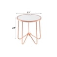 thumbnail image 4 of Bowery Hill End Table in Frosted Glass and Rose Gold, 4 of 6