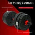 thumbnail image 6 of Adjustable-Dumbbells-Sets, 44lbs Free Weights-Dumbbells Set of 2 Convertible To Barbell A Pair of Lightweight for Home Gym,Women and Men Equipment, 6 of 7