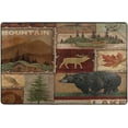 thumbnail image 2 of Bear Moose Deer Pattern Area Rug Retro Rustic Lodge Rugs Living Room For Bedroom Dining Home Office Soft Rugs Carpets-1, 2 of 7