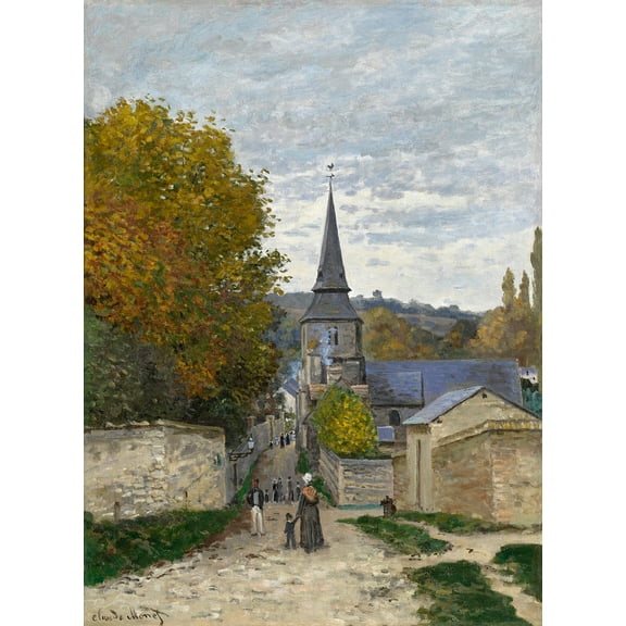 Street in Sainte-Adresse by Claude Monet - 12" x 18" Art Print Wall Decor