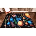 thumbnail image 2 of Furnish My Place Indoor Area Rug for kids - 6 ft. 6 in. x 9 ft. 2 in., Multicolor, Solar System Rug with Jute Backing, 2 of 9