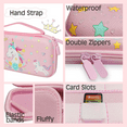 thumbnail image 5 of Trunple Unicorn Carrying Case with Dockable Grip for Nintendo Switch, Pink, 5 of 5