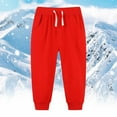 thumbnail image 2 of Kids Cargo Pants Boys Solid Dance Streetwear Cinch Bottom Comfy Loose Fit Teen Children Pants for Girls,Red,6-7 Years, 2 of 7