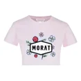 thumbnail image 1 of Playera O Crop Top Banda Pop Morat Flores, 1 of 7