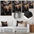 thumbnail image 4 of Designart "African King & Rhinoceros Beast Depiction" Animals Metal Art Living Room, 4 of 5