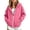 Hot Pink, variant on Ashirexll Girls Hoodies Solid Color Hooded Pullover with Zipper and Front Pocket for Big Girls Warm Top 5-16 Years
