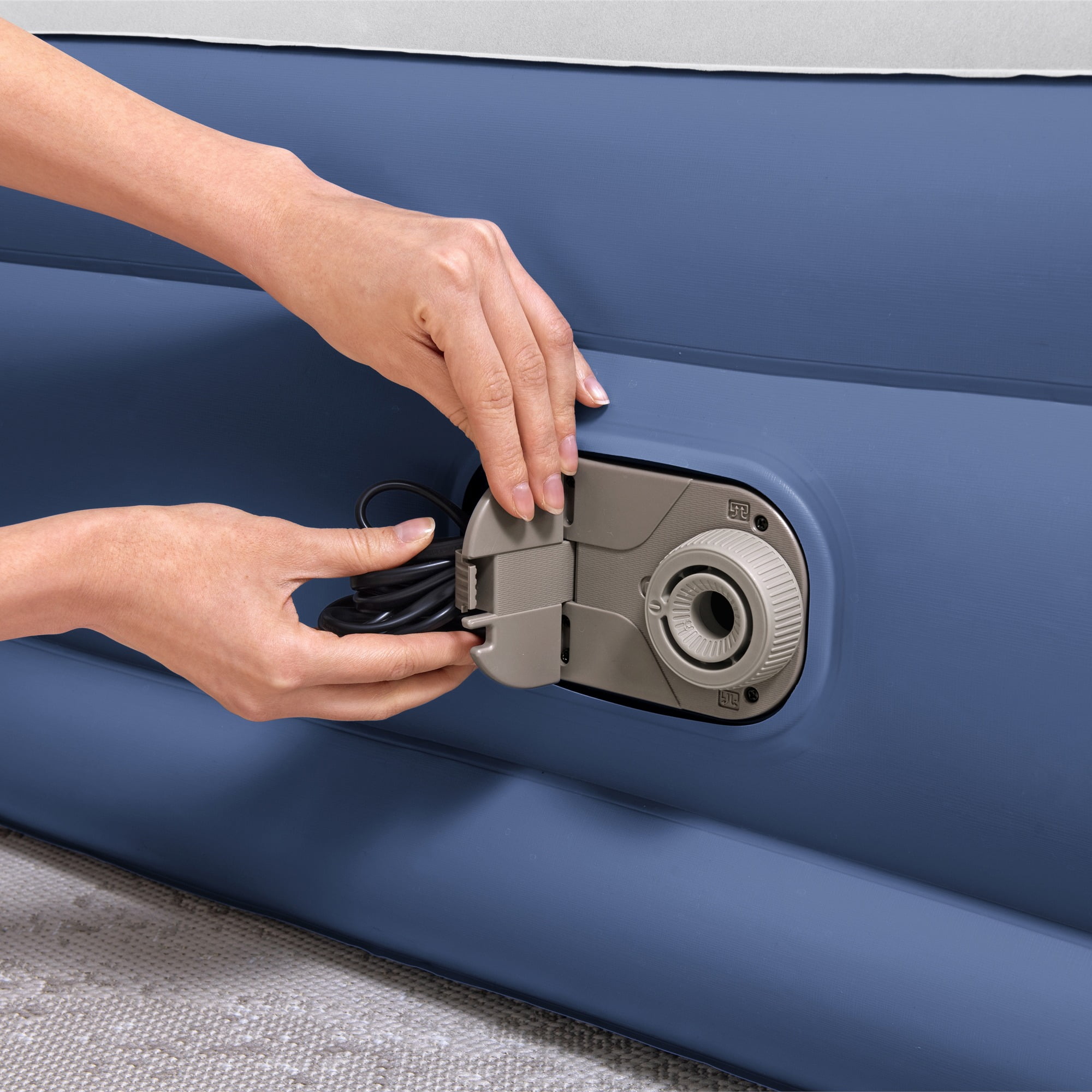 Bestway Tritech Air Mattress Queen 18” with Built-in AC Pump and Antimicrobial Coating