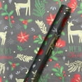 thumbnail image 3 of Papier d'emballage de Noël réversible en feuille rouge et or Holiday Time, 3 rouleaux, 50 pi², 3 of 9
