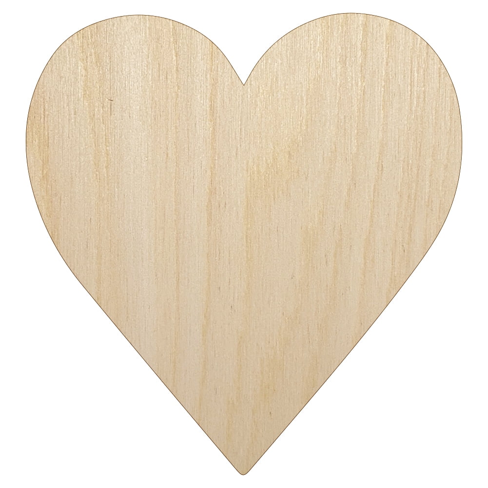 8cm Wooden 80mm laser cut 3mm MDF Hearts blank craft shape sign with holes 