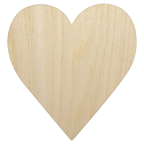 Card Suit Hearts Wood Shape Unfinished Piece Cutout Craft DIY Projects - 4.70 Inch Size - 1/8 Inch Thick