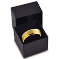 thumbnail image 4 of Charming Jewelers Tungsten Wedding Band Ring 6mm for Men Women Comfort Fit 18K Yellow Gold Plated Beveled Edge Brushed Polished Lifetime Guarantee Size 10.5, 4 of 5