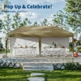 thumbnail image 5 of Twister.CK 10x20 Pop Up Canopy Tent Party Tent, Outdoor Event Protable Instant Shelter Canopy Gazebo with Sandbags and Carry Bag, Brown, 5 of 7