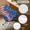 thumbnail image 5 of Xixirimido American Flag and Paws Pattern Swivel Armchair Accent Dining Chair Cover, Stretch Mid-Back Office Desk Chair Slipcover Leisure Arm Chair Protector Soft Covers for Home, 5 of 7