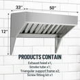 thumbnail image 4 of EastVita Stainless-Steel Commercial Kitchen Hood-Filter - 4FT No Electricity, Baffle Grease Filter, Restaurant Exhaust Hoods, 4 of 6