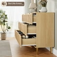 thumbnail image 4 of 9 Drawer Dresser for Bedroom,Rattan Chest of Dressers with Deep Drawers,Modern Wooden Dresser Chest with Golden Handles,Beside Table for Closet, Living Room and Entryway, 4 of 8