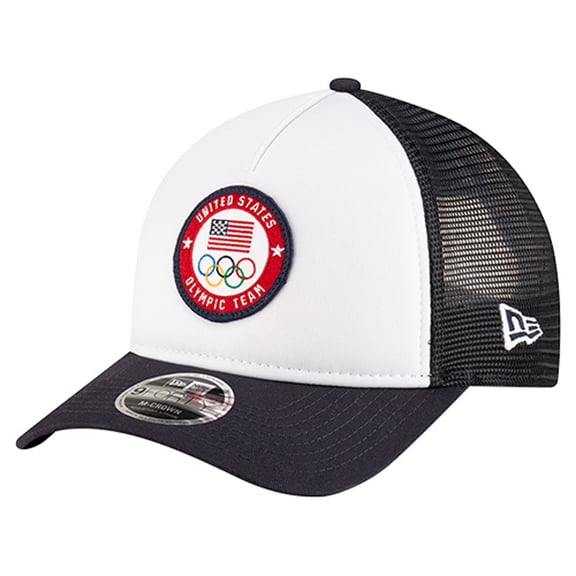 Men's New Era  Team USA Color Block 9FORTY M-Crown A-Frame Adjustable Trucker Hat
