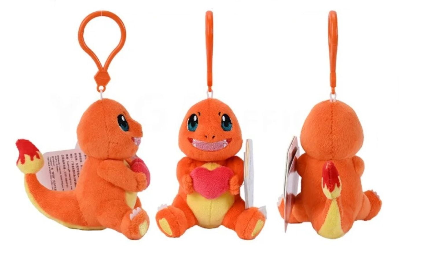 Pokemon Charmander Plush Keychain Backpack Clip Bag Clip - Walmart.com