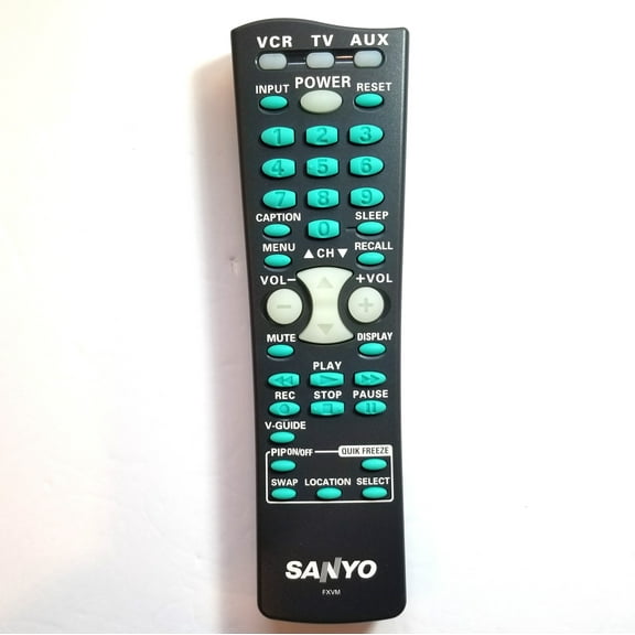 Sanyo TV Remote Control FXVM Supplied with models: AVM3280 AVM3680 DS27800 DS27820 DS27930 DS31520 DS31820 DS32424 DS32830 DS32830H DS32920 DS35224 DS35520 DS36930 PIP