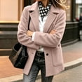 thumbnail image 5 of Asgosdo Women Wool Trench Coat Button Down Single Breasted Long Sleeve Soft Lined Casual Warm Peacoat Fall Winter Outerwear with Pockets, 5 of 7
