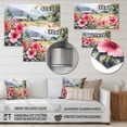 thumbnail image 4 of Designart "A Symphony of Pink and Green in Hibiscus Flowers II" Floral Metal Art Living Room, 4 of 5
