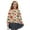 Christmas Paw Leopard Print, variant on COEQINE Girls Long Sleeve Cardigan with Print, Lightweight Polyester Crewneck Button Front Jacket, Soft Machine Washable Top for School and Casual Wear, Ages 5-6, Santa Claus Pink