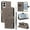 Gray, variant on Allytechgroup for Samsung Galaxy S25 Edge Case Folio Stand Magnetic Closure Wallet Case with Cash Slots Card Pocket Wrist Strap Embossed Flower Cat PU Leather Soft TPU Back Shockproof Cover, Gray