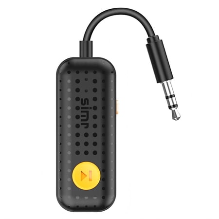 Bluetooth 5.3 Transmitter Receiver for Airpods or Headphones, Portable 2-in-1 Wireless Bluetooth Adapter, 3.5MM AUX Jack Adapter for Airplane, TV, Car Stereo