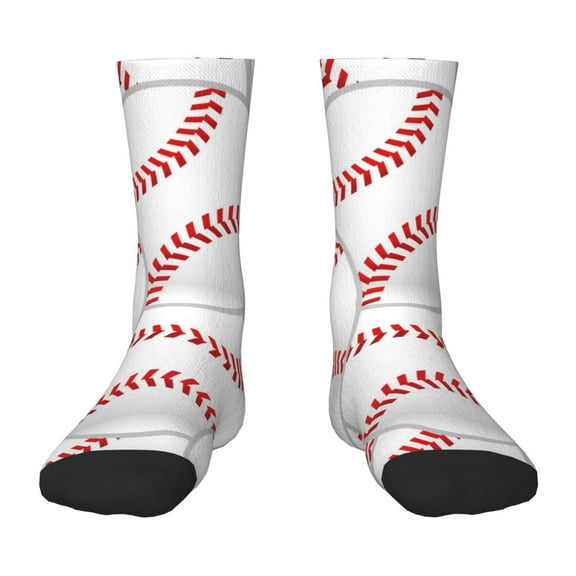 Honeii Baseballs Print Children's Colorful Socks,Unisex Kids and Toddlers' Cushioned Sock,Kids Athletic Crew Socks,for Everyday Wear and Sports