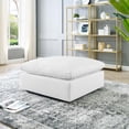 thumbnail image 7 of Modway Commix Down Filled Overstuffed Vegan Leather Ottoman in White, 7 of 7