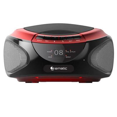 CD Bluetooth Boombox Rouge
